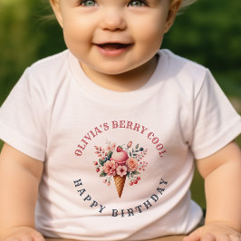 Camiseta De Bebé Berry Guay Happy Birthday Ice Cream Fiesta