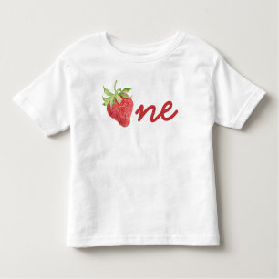 Camiseta De Bebé Berry Primer cumpleaños Strawberry Primer Chica de