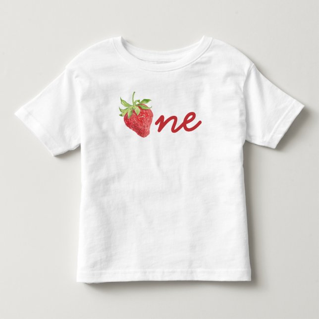Camiseta De Bebé Berry Primer cumpleaños Strawberry Primer Chica de (Anverso)
