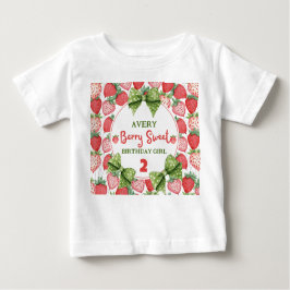Camiseta De Bebé Berry Sweet Birthday Strawberry Party