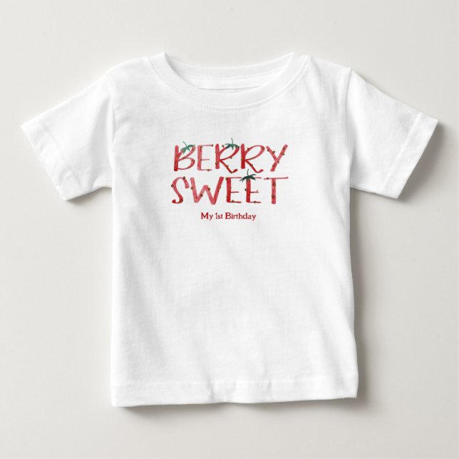 Camiseta De Bebé Berry Sweet Mi 1er Cumpleaños (Anverso)