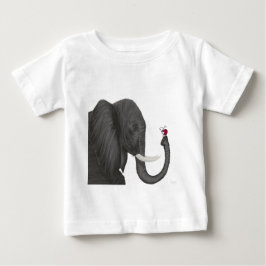 Camiseta De Bebé Bertha, El Elefante Adorable Y La Mariquita Cuidad