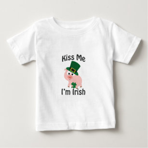 Camiseta De Bebé Bésame soy cerdo irlandés