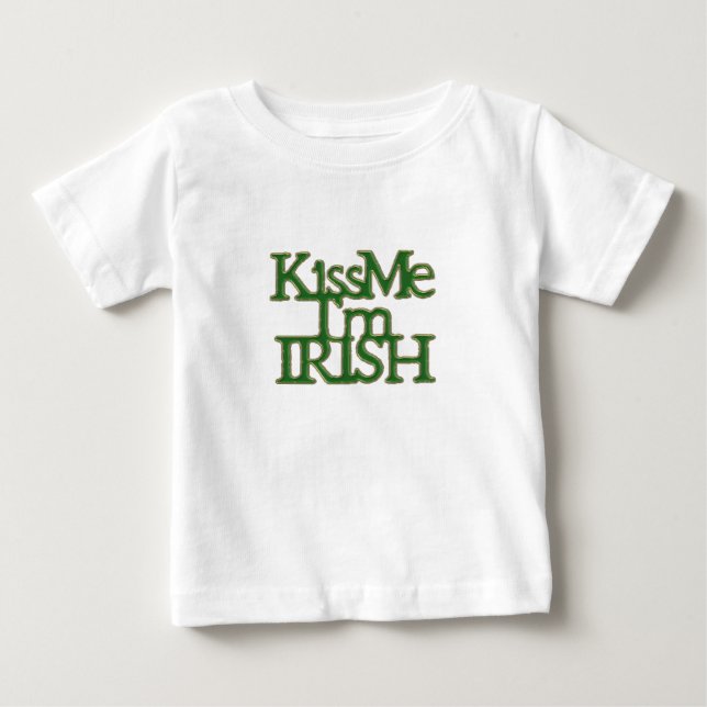 Camiseta De Bebé Bésame soy el Día de San Patricio Irlandés (Anverso)