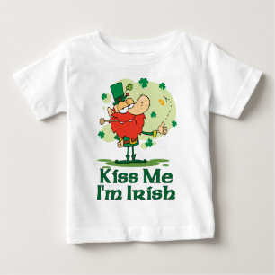 Camiseta De Bebé Bésame soy el irlandés Funny Leprechaun