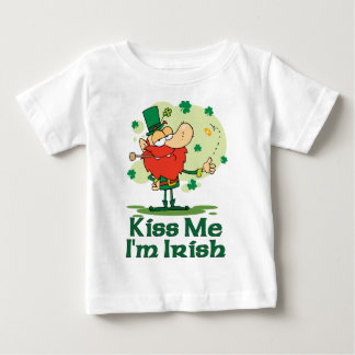 Camiseta De Bebé Bésame soy el irlandés Funny Leprechaun