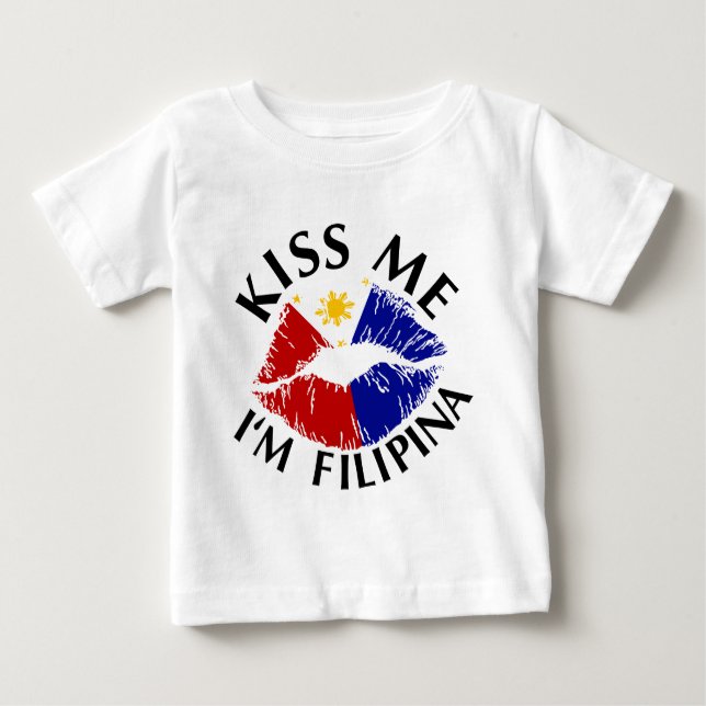 Camiseta De Bebé Bésame soy filipina (Anverso)