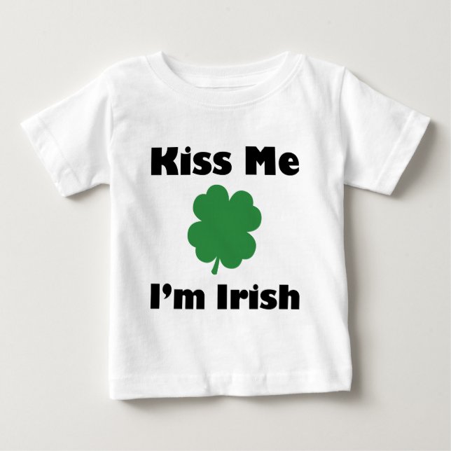 Camiseta De Bebé Bésame soy irlandés (Anverso)