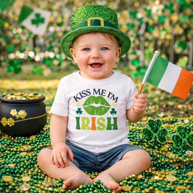 Camiseta De Bebé Bésame soy irlandés (Subido por el creador)