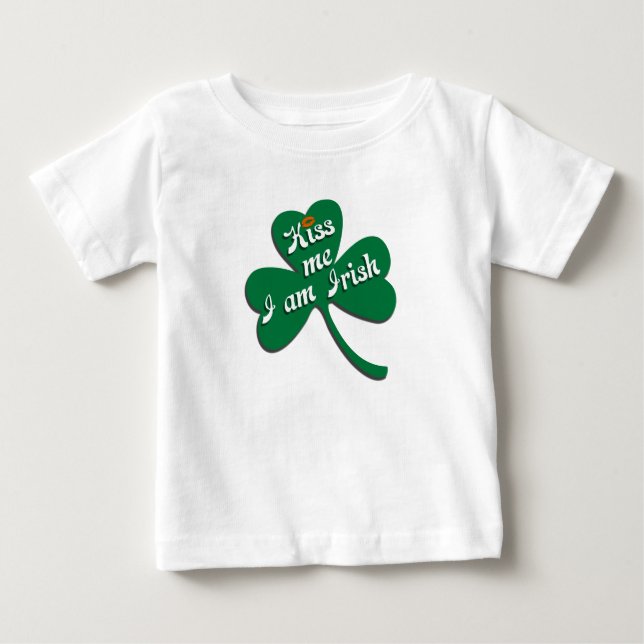 Camiseta De Bebé Bésame soy irlandés (Anverso)