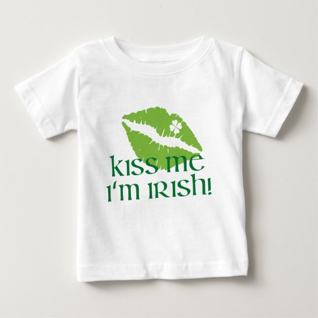Camiseta De Bebé Bésame soy irlandés (Anverso)