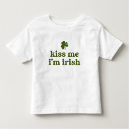 Camiseta De Bebé Bésame soy irlandés St. Patrick's Day Green Shamro