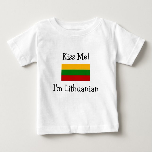 Camiseta De Bebé ¡Bésame! Soy lituano (Anverso)