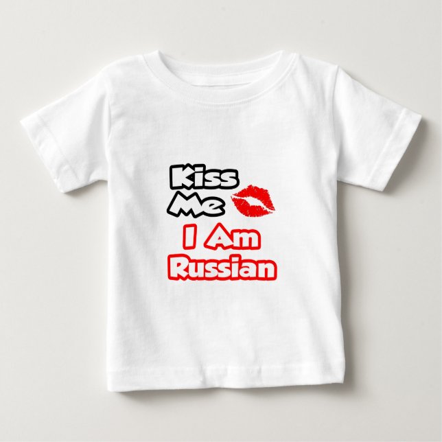 Camiseta De Bebé Bésame.. Soy Ruso (Anverso)