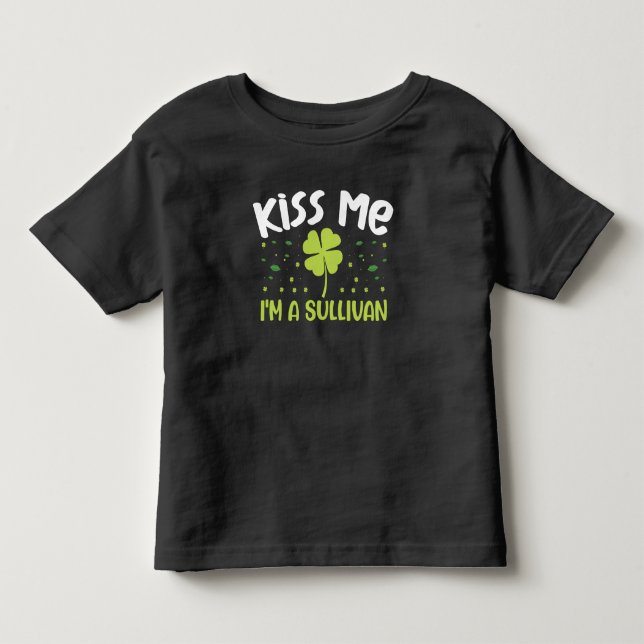 Camiseta De Bebé Bésame, soy un Sullivan - Apellido Sullivan (Anverso)