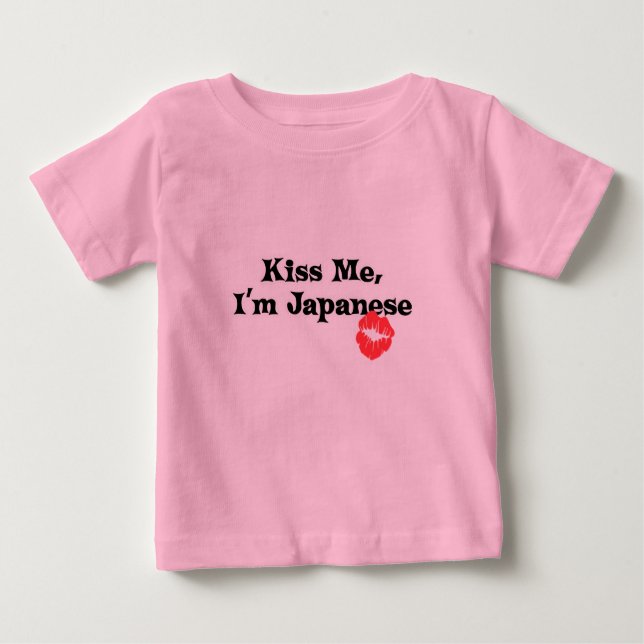 Camiseta De Bebé Béseme I' japonés de m (Anverso)