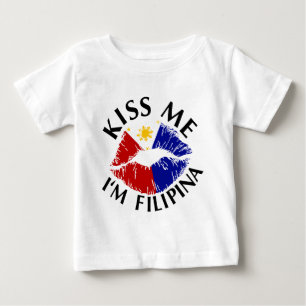 Camiseta De Bebé Béseme que soy filipina