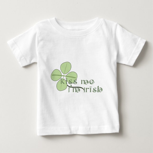 Camiseta De Bebé Béseme que soy irlandés (Anverso)