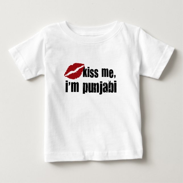 Camiseta De Bebé Beso del Punjabi (Anverso)