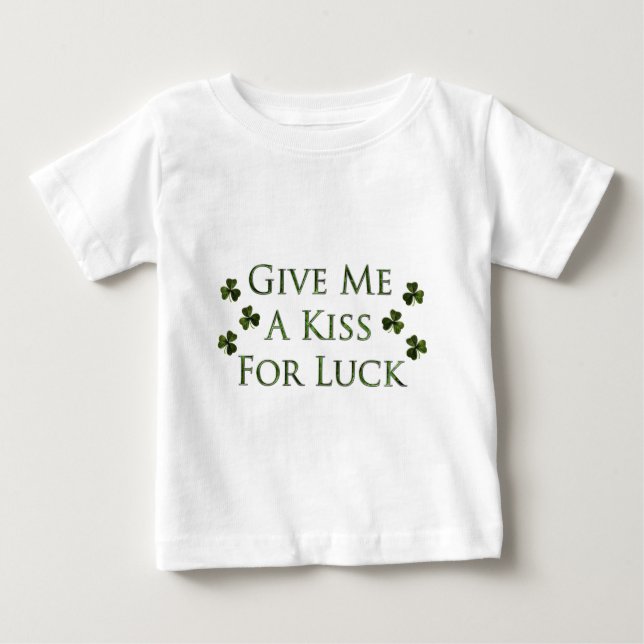 Camiseta De Bebé Beso por suerte (Anverso)
