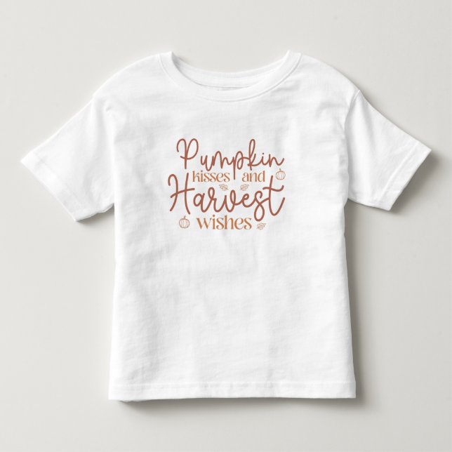 Camiseta De Bebé Besos de calabaza y deseos de cosecha (Anverso)
