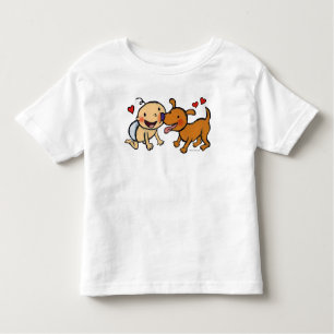 Camiseta De Bebé Besos de la nariz del bebé del perro