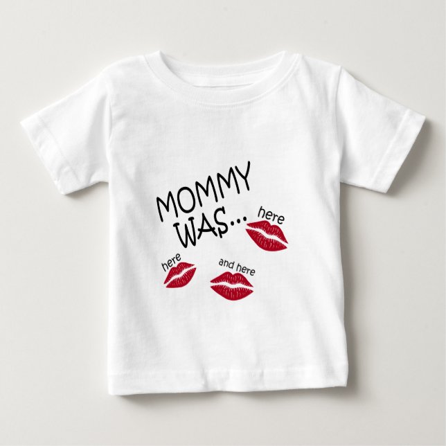 Camiseta De Bebé besos de mamá (Anverso)