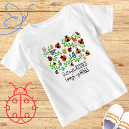 Camiseta De Bebé Besos de Mariposa, Abrazos de Mariquita