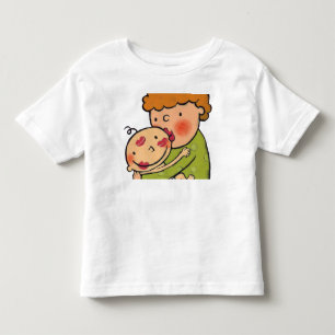 Camiseta De Bebé Besos rosados del lápiz labial de la abuela para