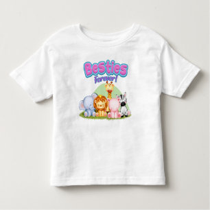 Camiseta De Bebé Besties para siempre camiseta: Animales salvajes m