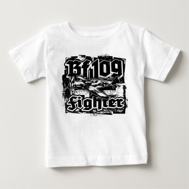 Camiseta De Bebé Bf 109 Camiseta Romper Bebé (Anverso)