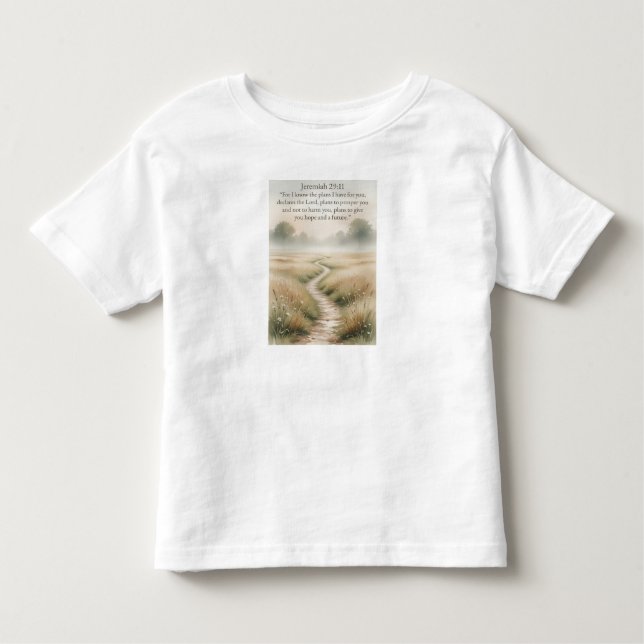 Camiseta De Bebé Bible Jeremiah 29:11 Christian Toddler's Tee Shirt (Anverso)