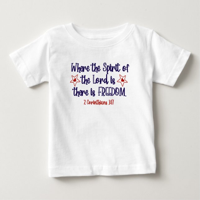 Camiseta De Bebé Biblia cristiana patriótica versus libertad (Anverso)