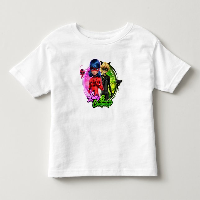 Camiseta De Bebé Bicho de liga y gatos | Afortunado y encantador (Anverso)