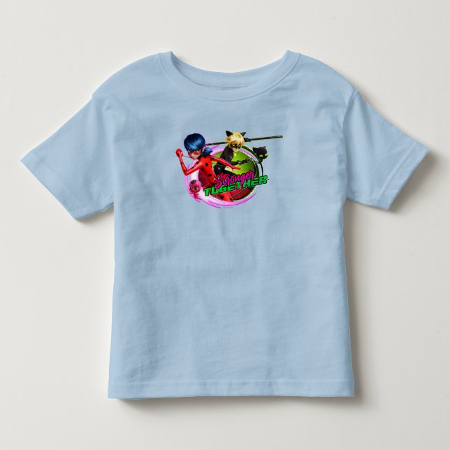 Camiseta De Bebé Bicho de liga y gatos | Más fuerte juntos (Anverso)