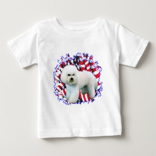 Camiseta De Bebé Bichon Frise Patriot (Anverso)