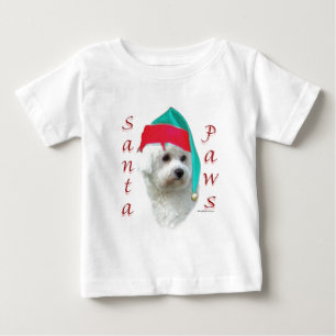 Camiseta De Bebé Bichon Frise Santa Paws