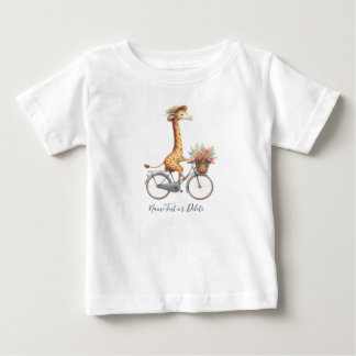 Camiseta De Bebé Bicicleta Bicicleta Giraffe T-Shirt