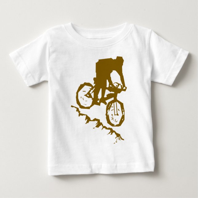 Camiseta De Bebé Bicicleta Biking de la montaña (Anverso)