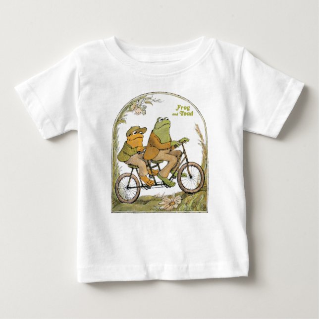Camiseta De Bebé Bicicleta de rana y toad construida para dos (Anverso)