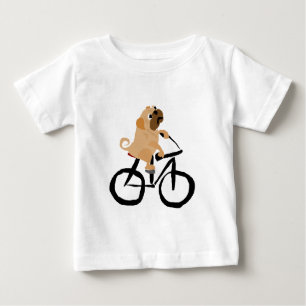 Camiseta De Bebé Bicicleta divertida del montar a caballo del perro