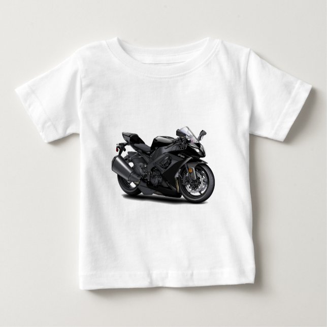 Camiseta De Bebé Bicicleta negra Ninja (Anverso)