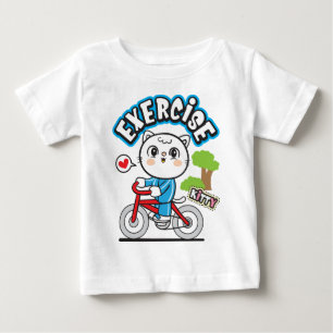 Camiseta De Bebé Bicicleta para gatos