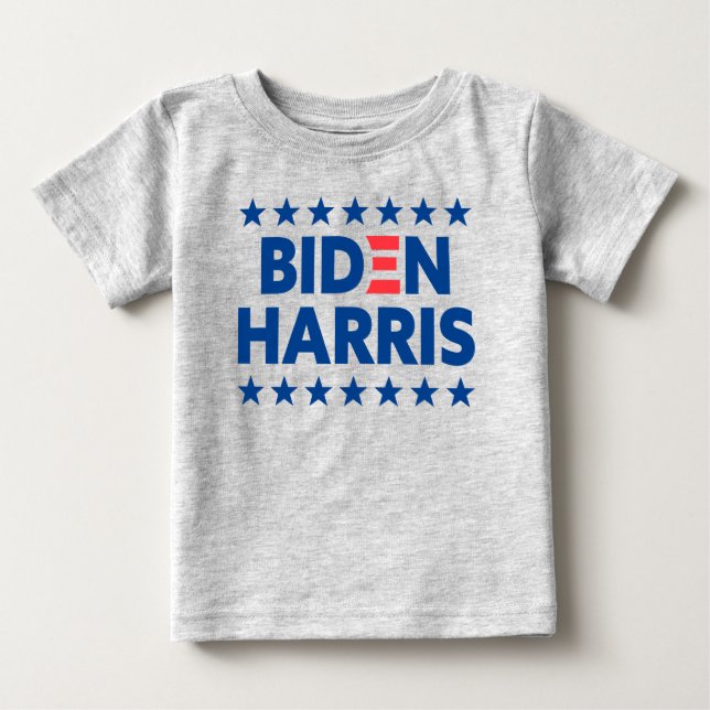 Camiseta De Bebé Biden Harris apoyo a las elecciones Blue Stars Gra (Anverso)