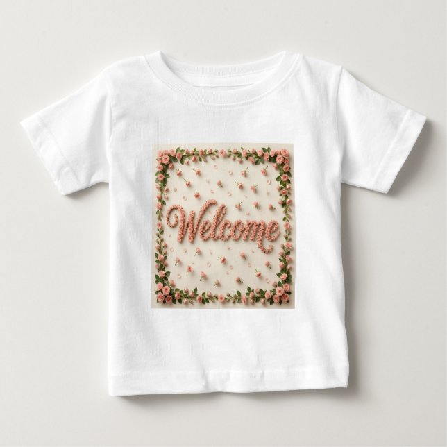 Camiseta de bebé bienvenida  (Anverso)