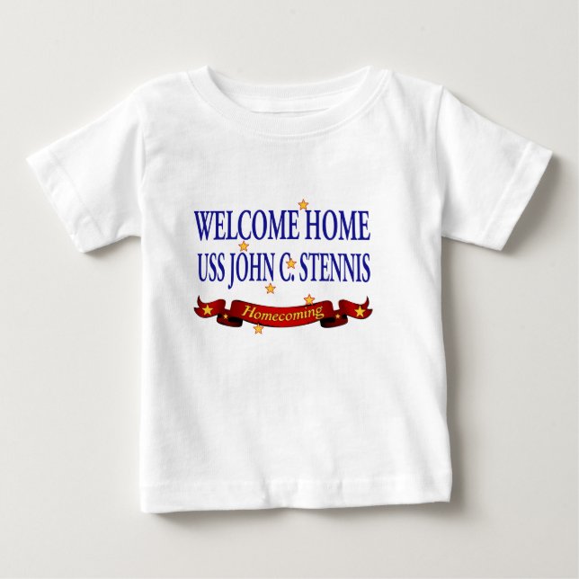 Camiseta De Bebé Bienvenida Casa USS John C. Stenis (Anverso)