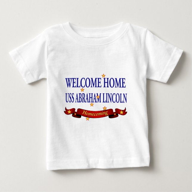 Camiseta De Bebé Bienvenida Hogar USS Abraham Lincoln (Anverso)