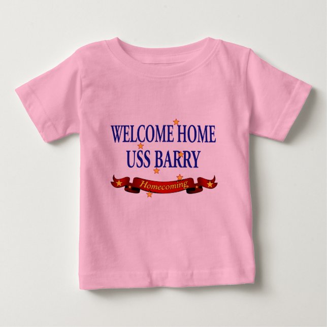 Camiseta De Bebé Bienvenida Hogar USS Barry (Anverso)