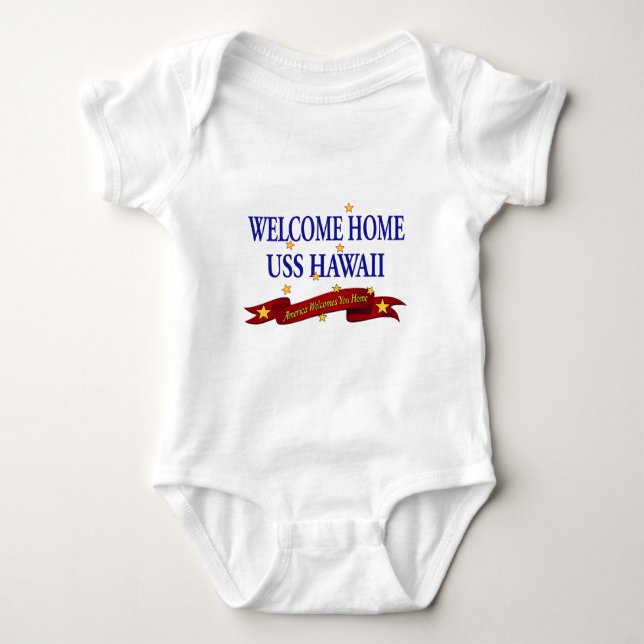 Camiseta De Bebé Bienvenida Hogar USS Hawaii (Anverso)