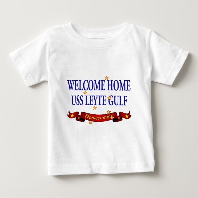 Camiseta De Bebé Bienvenida Hogar USS Leyte Gulf (Anverso)